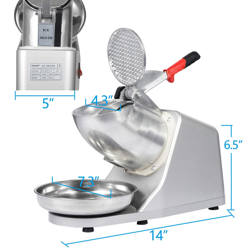 Electric Crusher Ice Maker Snow Cone Maker Shaver Machine Easy Use