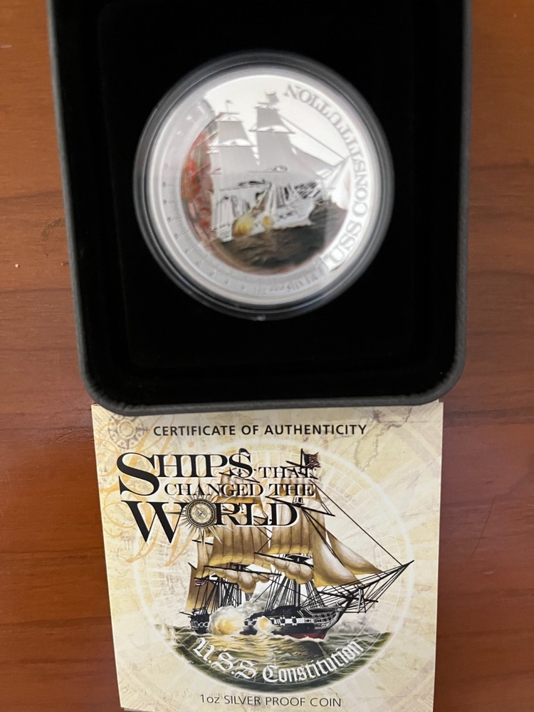 2012 Ships that Changed the World - USS Constitution Silver Coin -
