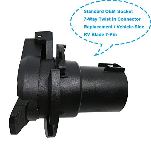 Replacement RV-Blade 7 Way Connector Socket OEM Vehicle End Trailer Plug