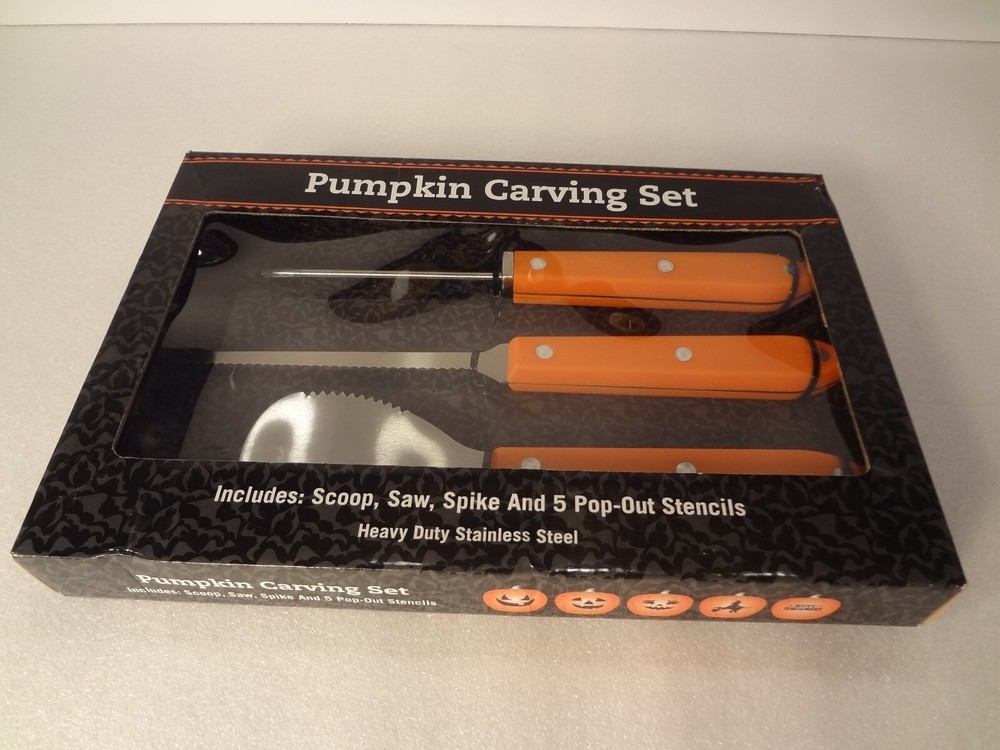 Pumpkin Carving Set - Includes 5 Stencils