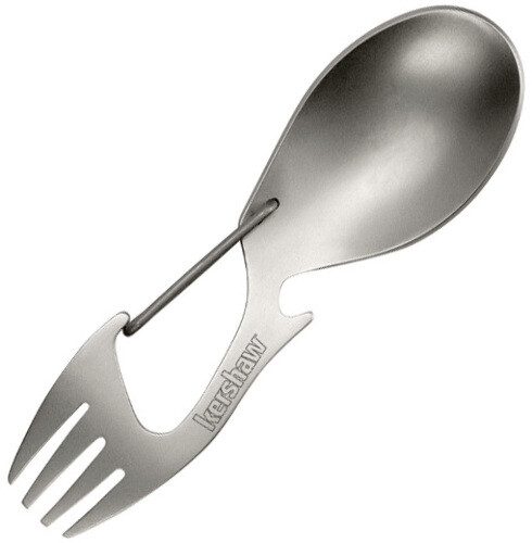 Kershaw Stainless Ration Utensil Fork, Spoon and Bottle Opener