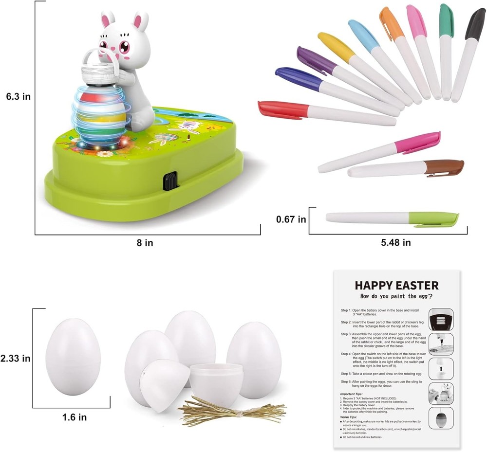 Engfa 30 PCS Easter Eggs and 12 Dying Markers Egg Coloring Kit Easter...