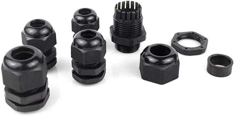 EZFIT Long Threads Cable Gland 10 Pack Plastic Waterproof Thread
