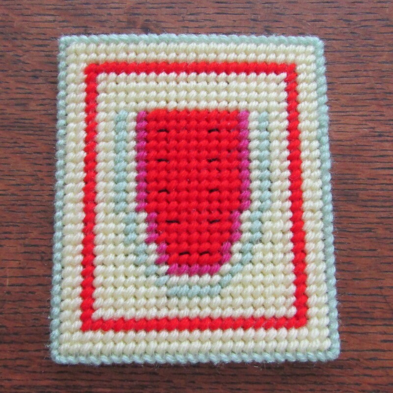 Fruit Design Beverage Coasters in Handmade Needlepoint. Home Decor. Table Decor