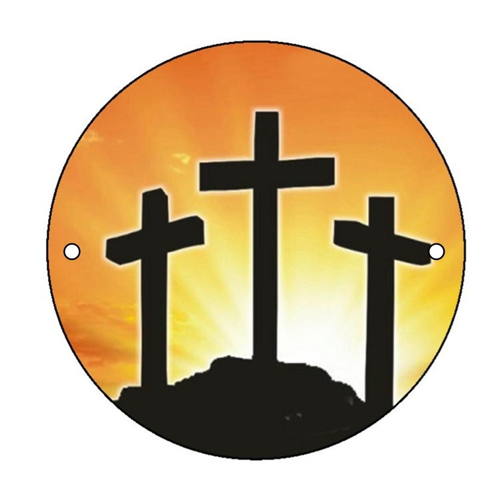 3 CROSSES WALKING STICK MEDALLION