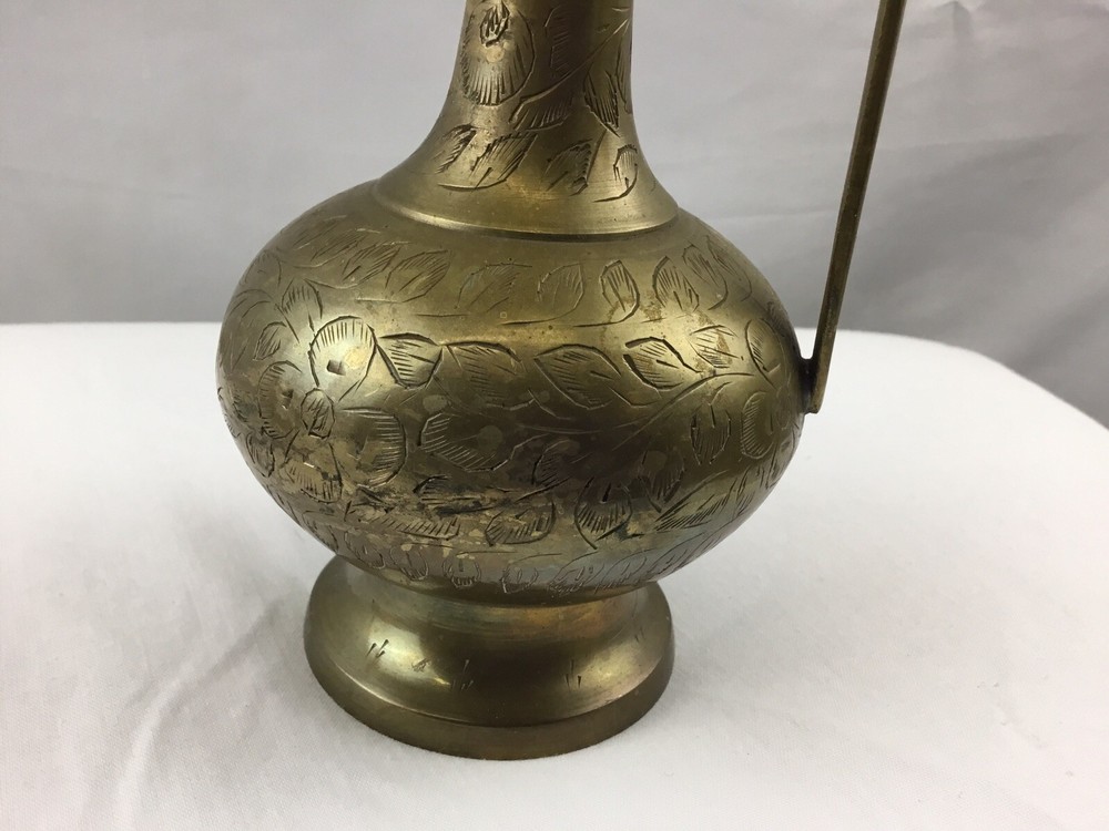 Vintage Brass Small Pitcher Wine Decanter Handle