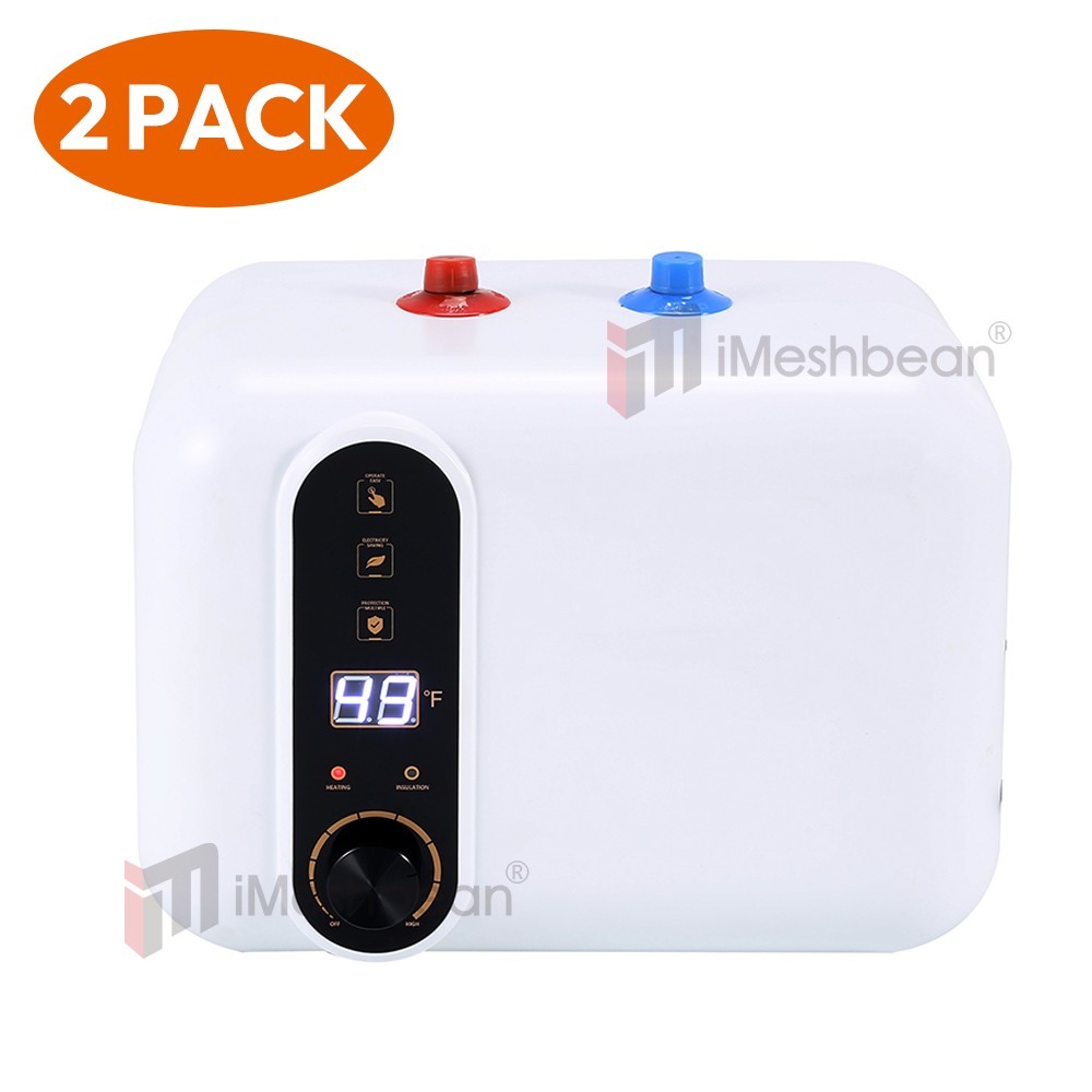 2 PCS Instant Digital Electric Water Heater Compact 2.6Gal Mini Storage Tank US