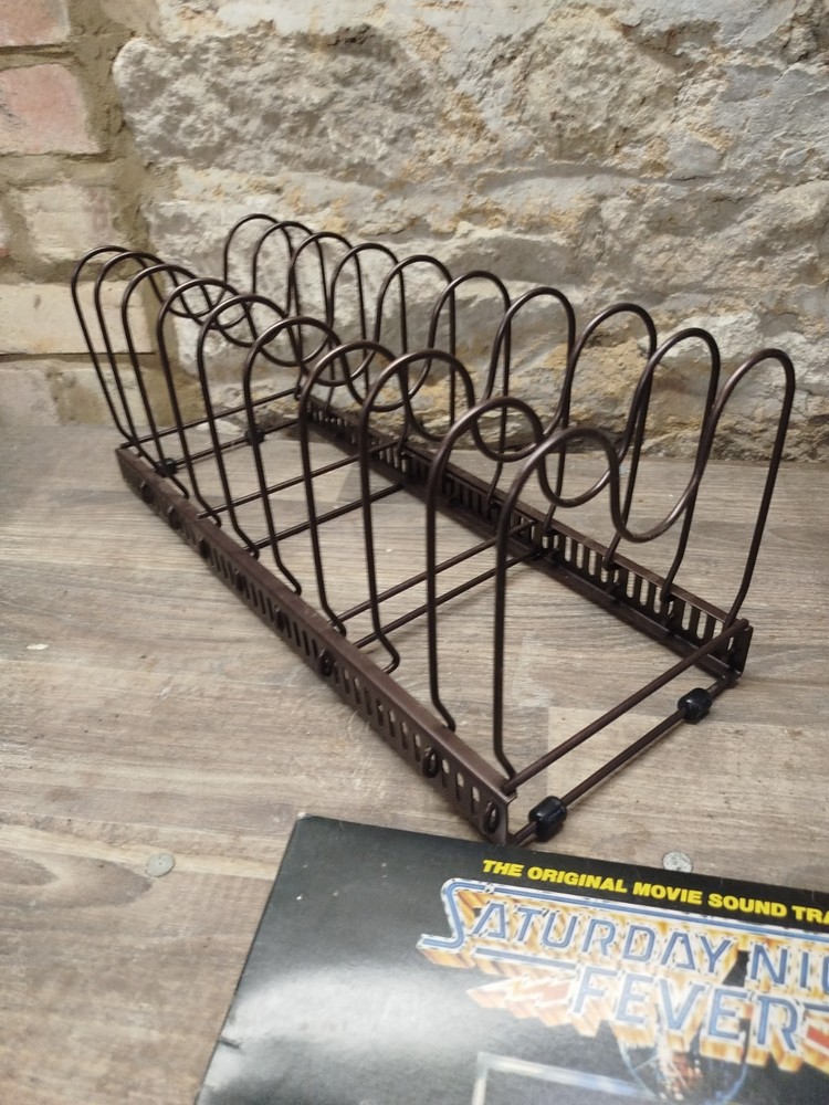 WIRE RECORD RACK - STORAGE 7" / LP VINYL Adjustable - TA