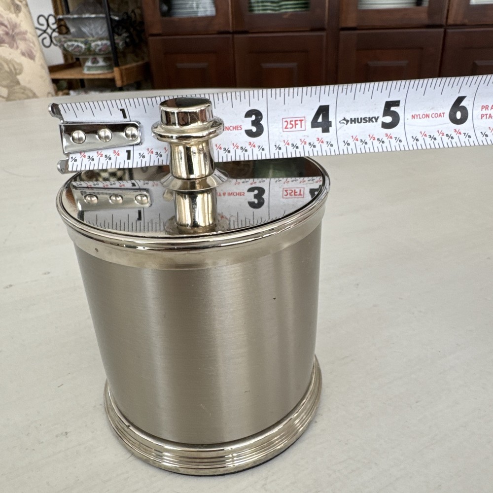 Winthrope Silver Covered Bathroom Jar