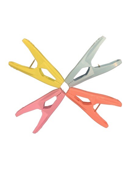 30 Pcs Plastic Clothespins Laundry Clothes Pins Large Spring Multi Color
