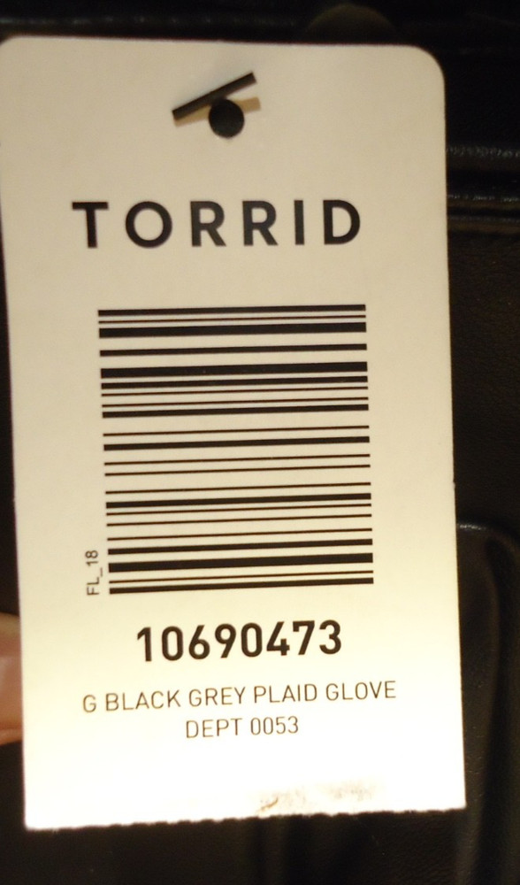TORRID Men's MIXED MATERIAL Gary Black GLOVE-OS