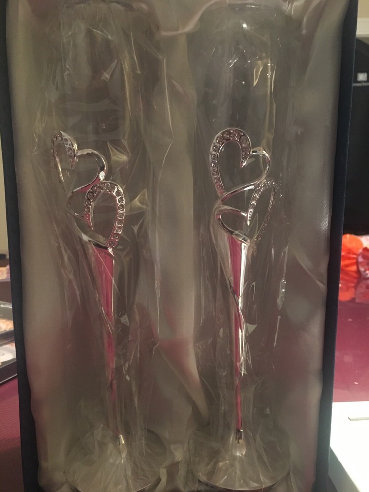 Wedding Champagne Flute  Cake Knife and Server Set