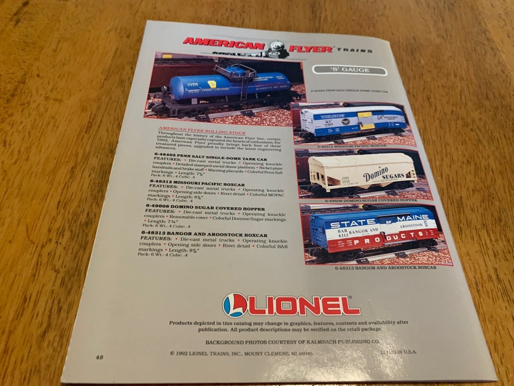 1992 Lionel Train Catalog