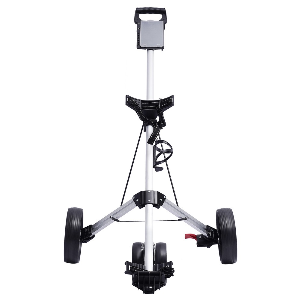 3 Wheel Golf Push Cart Lightweight Push Pull Golf Cart Trolley Sturdy Foldable