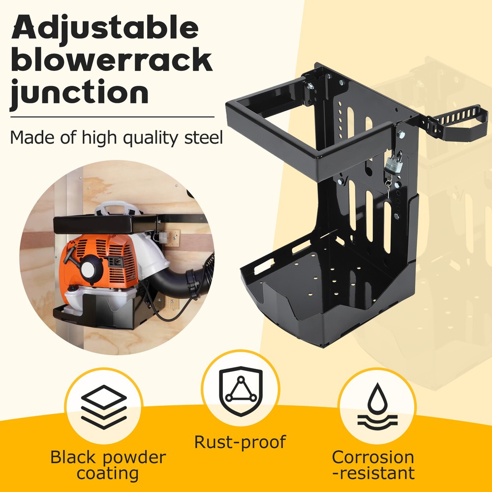 Adjustable Backpack Blower Sprayer Rack For Open & Enclosed Landscape Trailer