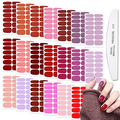 20 hojas de pegatinas de esmalte de uñas autoadhesivas