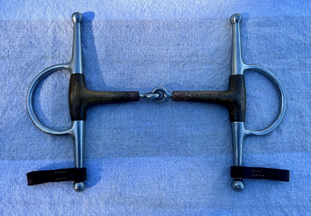 Used Full Cheek Snaffle Bit, Copper mouthpiece