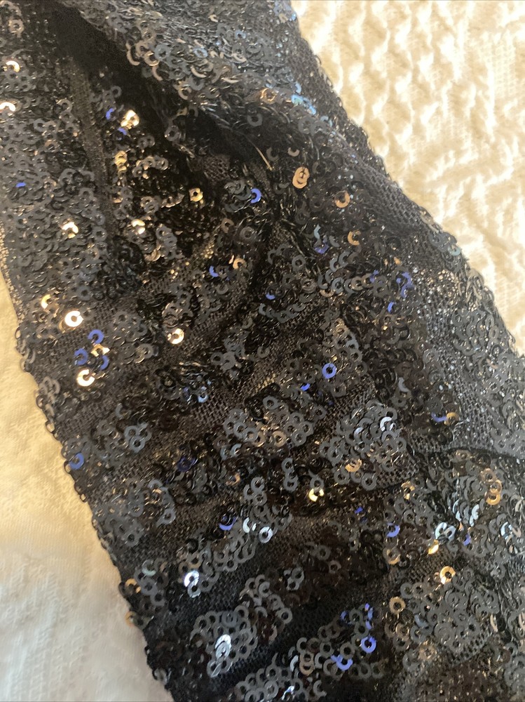 curtain call dance costume black sequin size Ame