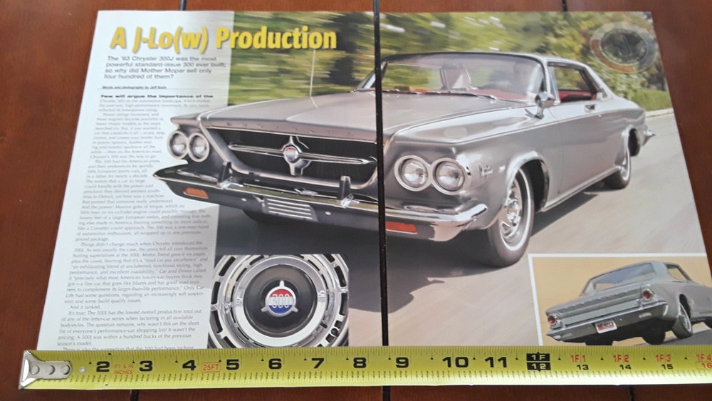 1963 CHRYSLER 300J  ORIGINAL  2007 ARTICLE
