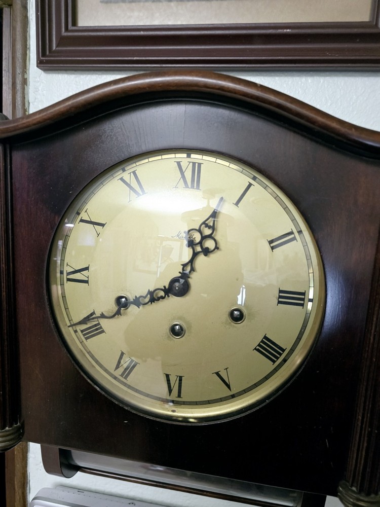 Antique Mauthe Wall Clock Runs And Stops