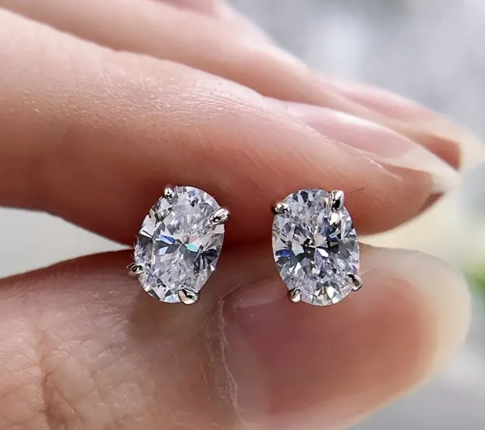 2ct Silver Lab Created Diamond Solitaire