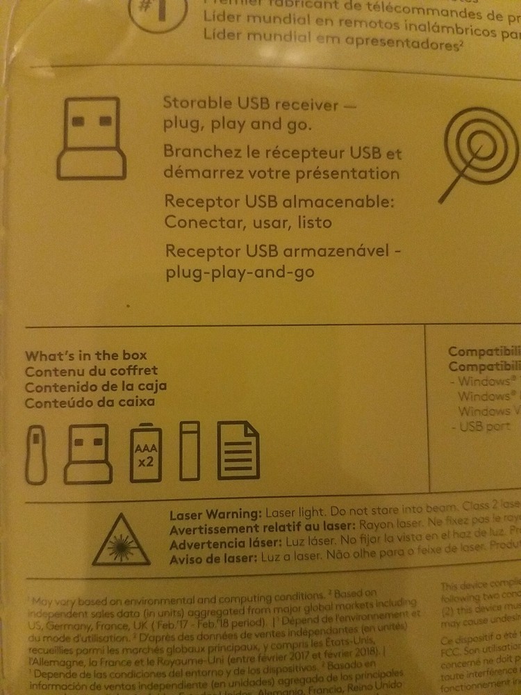 R400 Laser Presentation Remote Logitech
