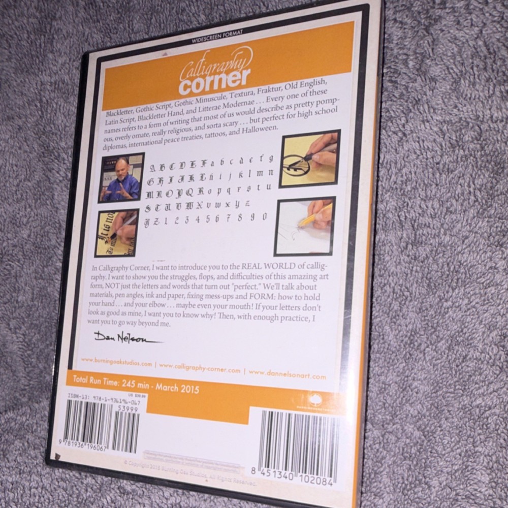 Burning Oak Studios Calligraphy Gothic Script 2 Disc DVD Instructional Set