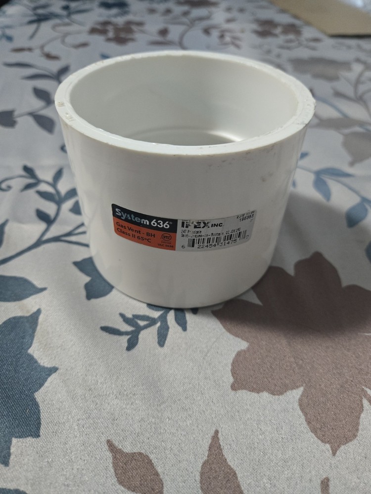 IPEX System 636 Flue Gas Vent 4 inch PVC Coupling -  196353