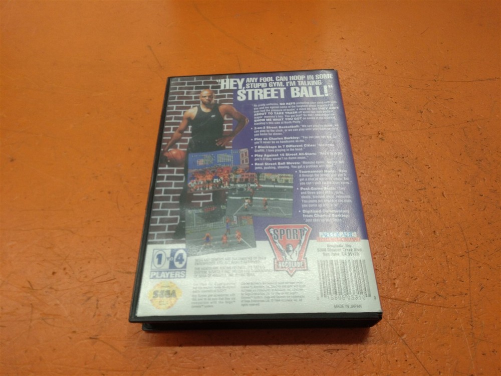 ⭐️⭐️⭐️⭐️⭐️ Barkley Shut Up And Jam! Sega Genesis **Empty Case**