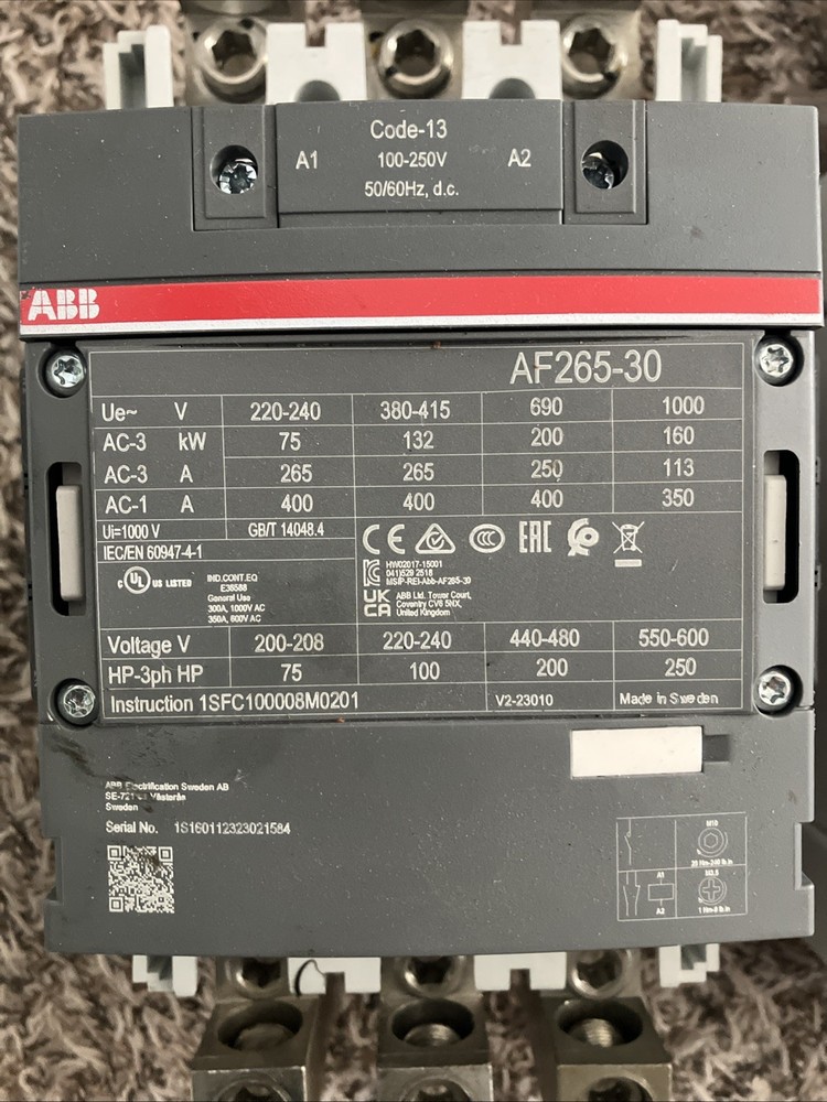 ABB AF265-30 Wye-Delta Starter Set