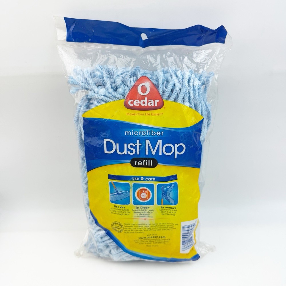 O Cedar Dust Mop Head Refill Every Which Way Blue Microfiber New