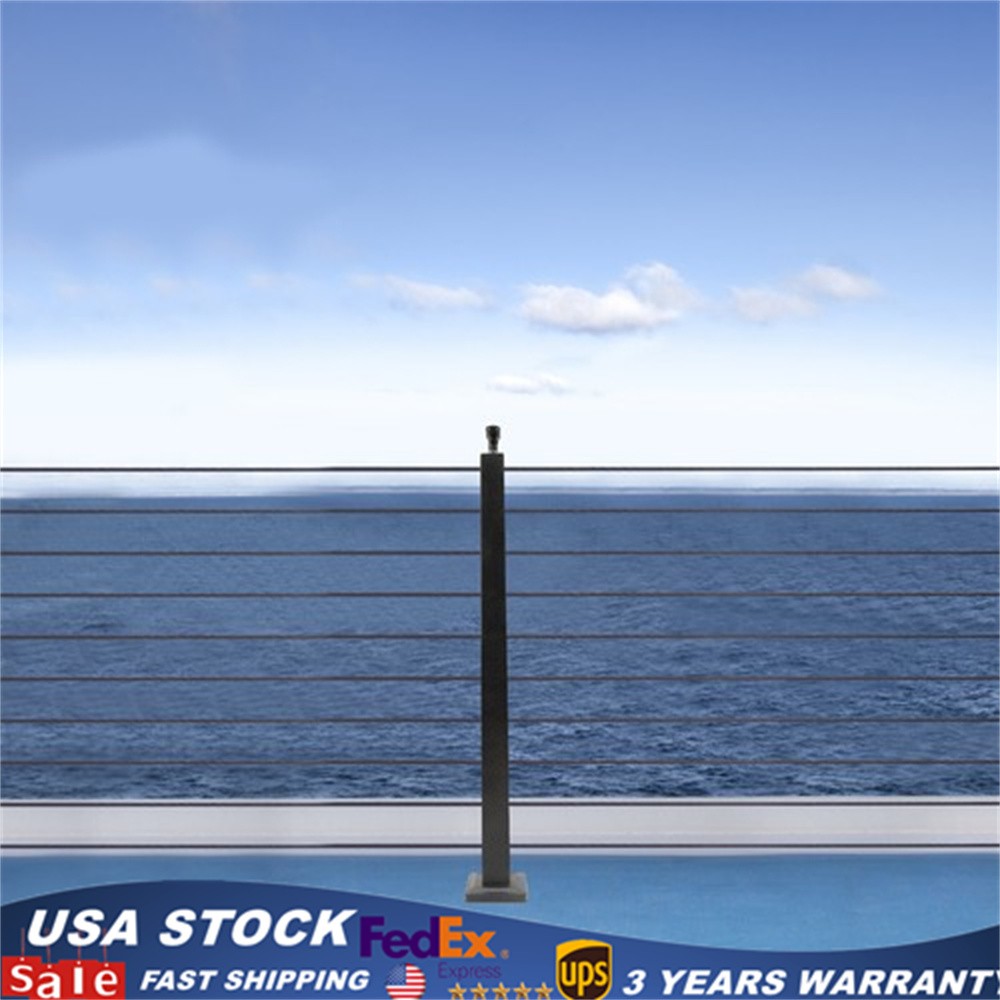 Cable Railing Post Railing Column 36"x2"x2" Level drilled Post Adjustable Top