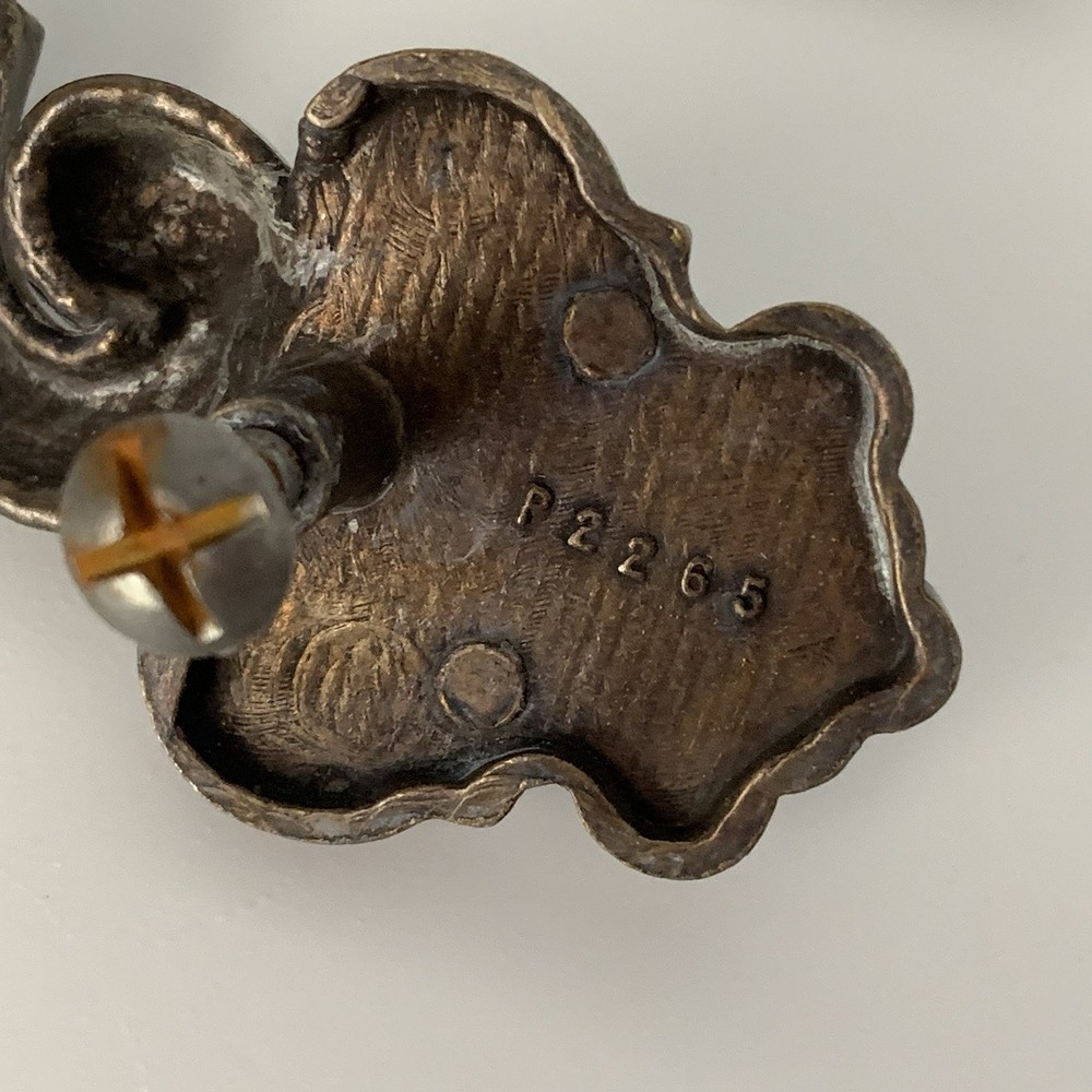 Vintage French Solid Brass Drawer Pulls Handle Dresser Hardware Lot 4 8”