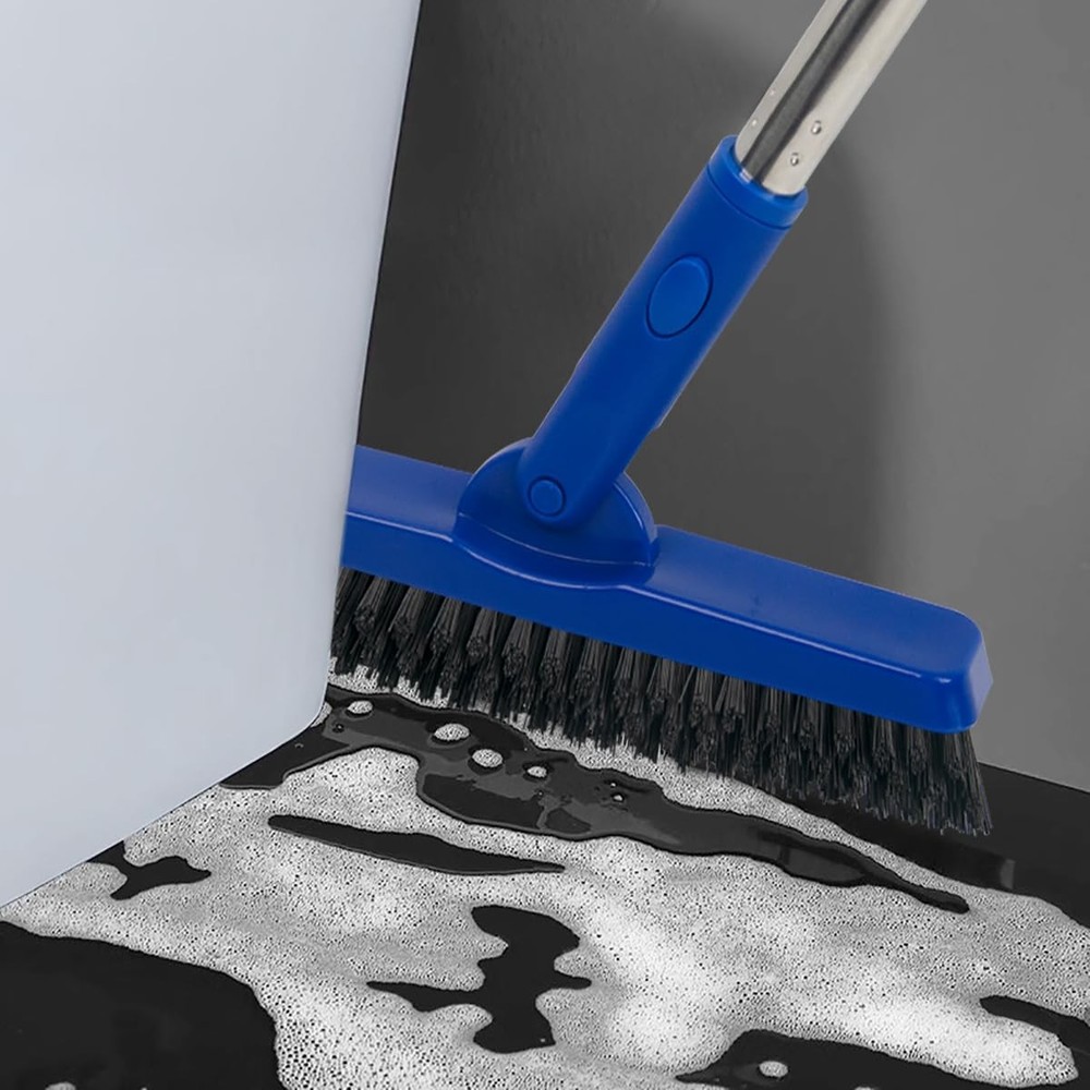 CELOX Grout Brush with Long Handle V-Shape Line Scrubber Blue