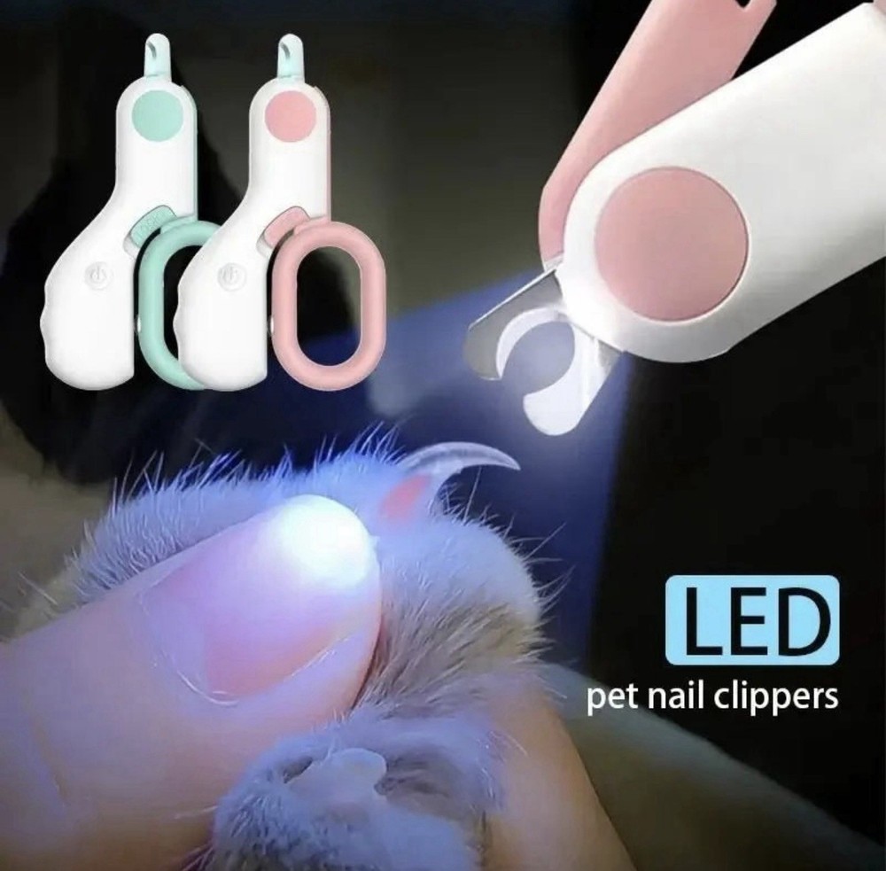 LED Light Nail Clipper Pink - A0194
