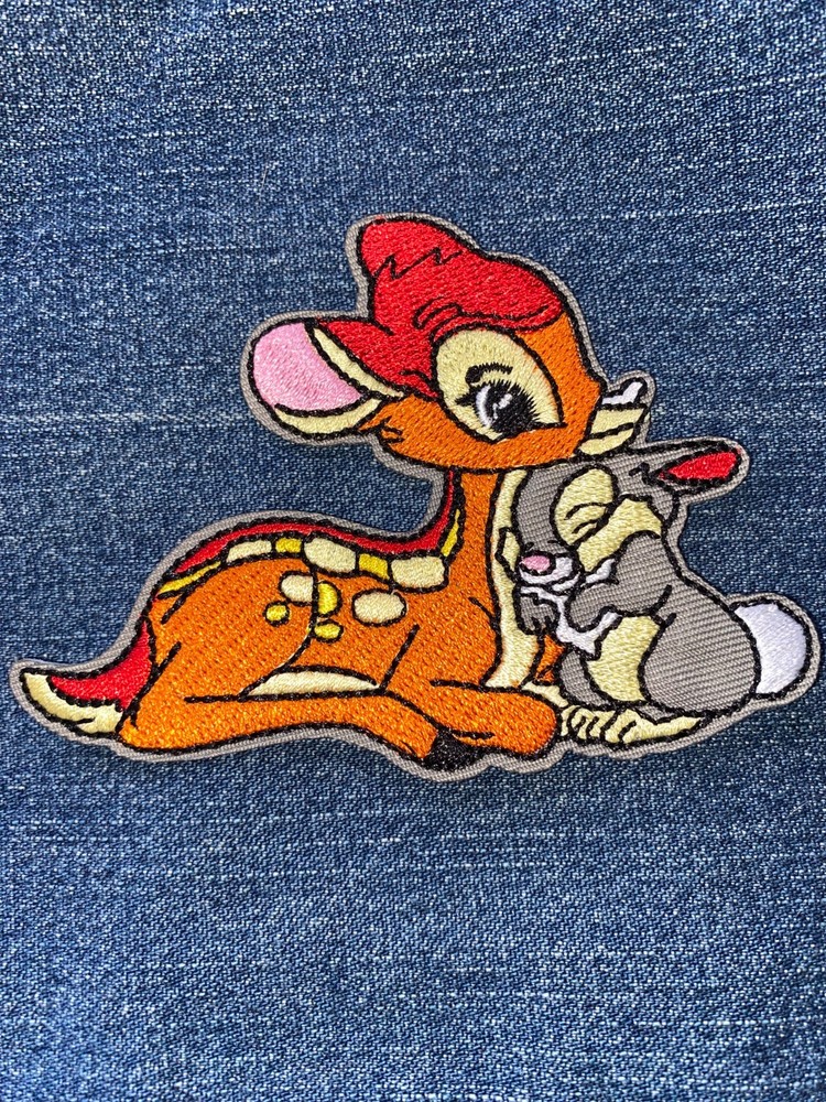 BAMBI & THUMPER Embroidery Patch NEW Iron On