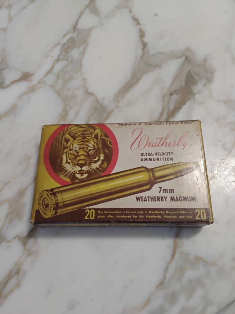 Weatherby 7mm Magnum Empty Ammo Box
