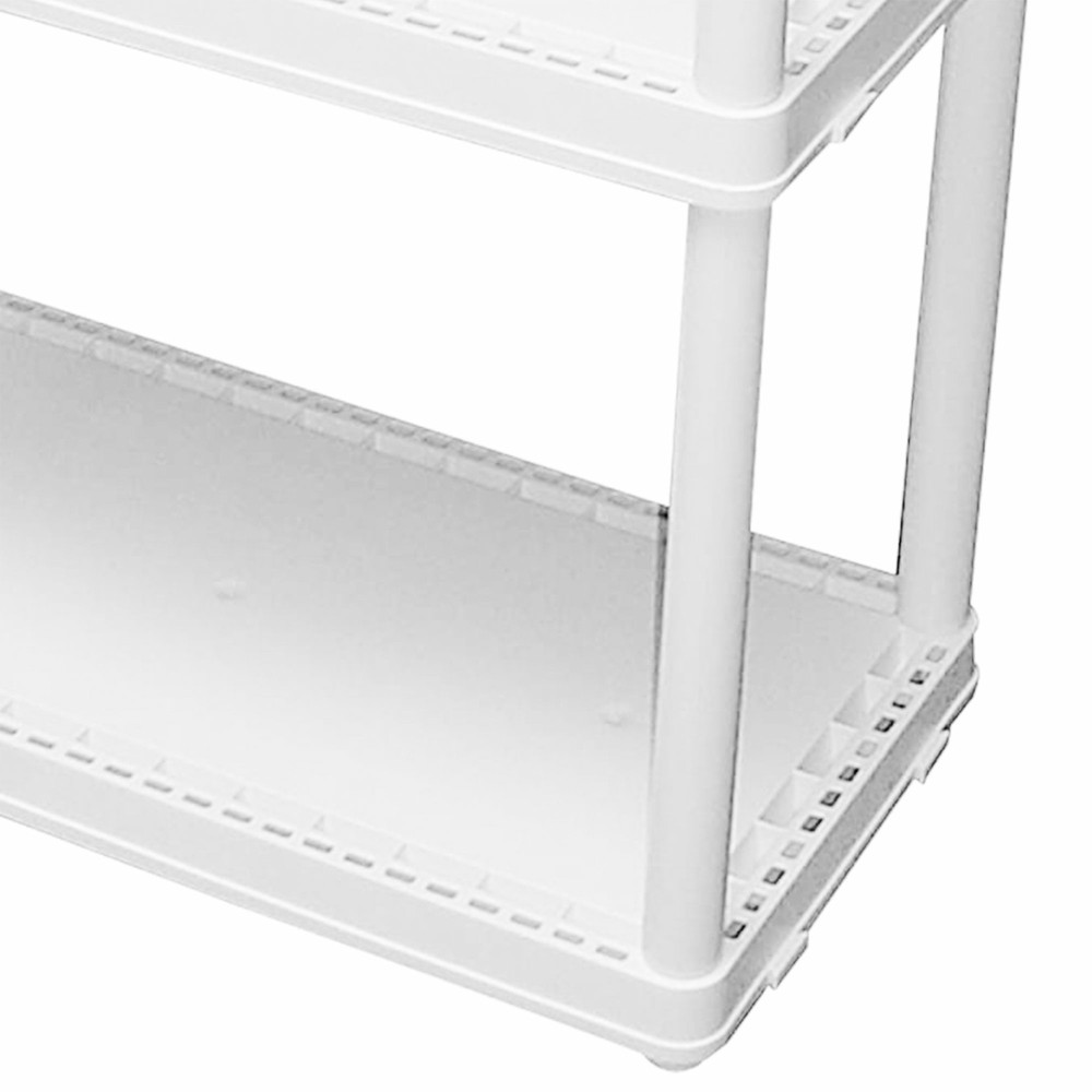 Gracious Living 3 Shelf Storage Unit Organizers for Home or Garage, White (3 Pk)