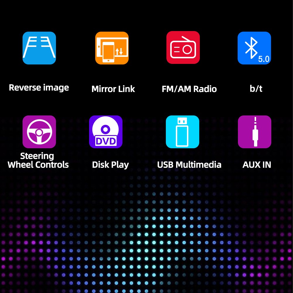 Touch Screen 6.2" 2 Din USB/SD/AUX Stereo Bluetooth Remote control DVD/CD Player