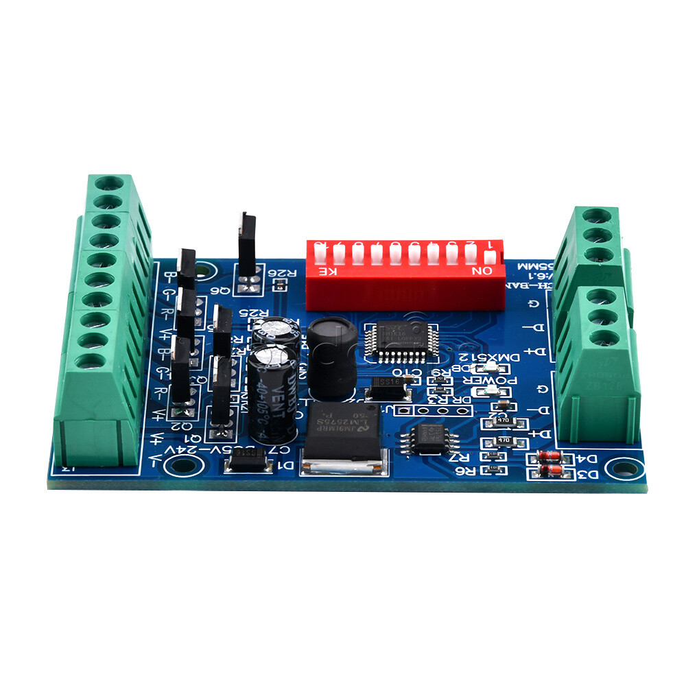 DMX512 Decoder 6CH Channel RGBW Controller led stage Dj lighting CMOS Output New