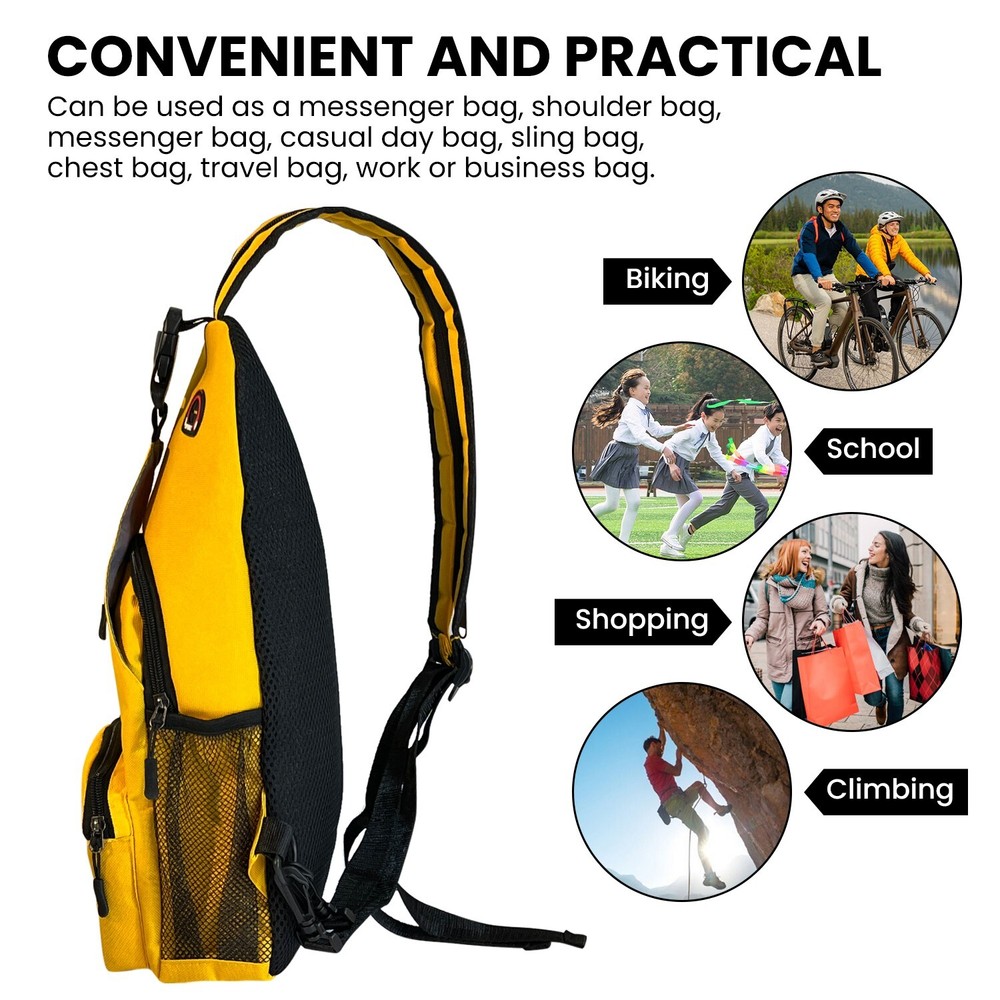 IWALLOR Dual Strap woman Yellow Sling Back Pack
