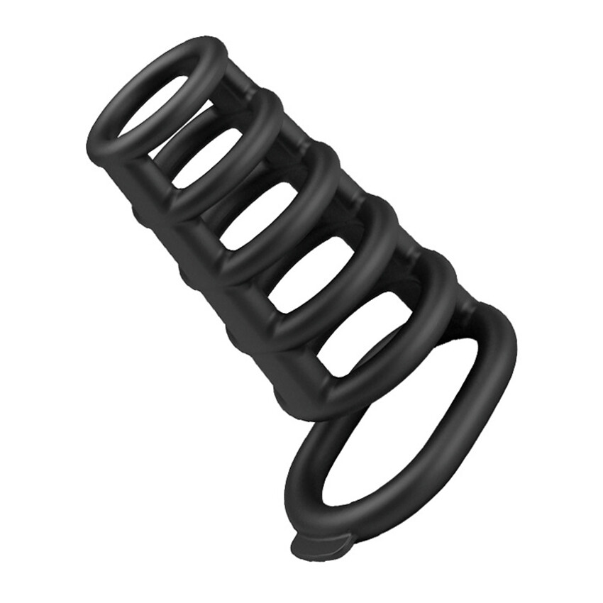 Penis Extender Enlarger Sleeve Ring Reusable Condom Delay Ejaculation for Men