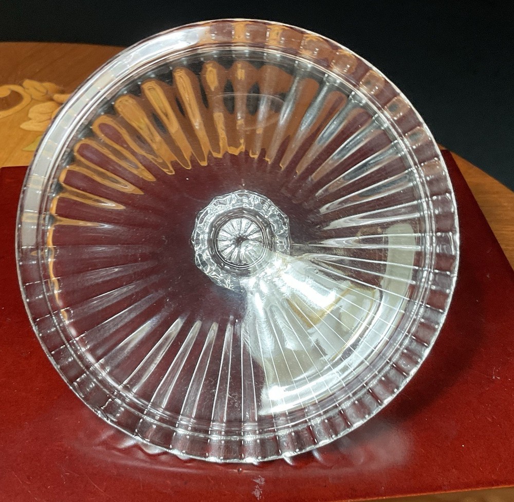 Crystal Biscuit Barrel with Lid Cracker Cookie Jar