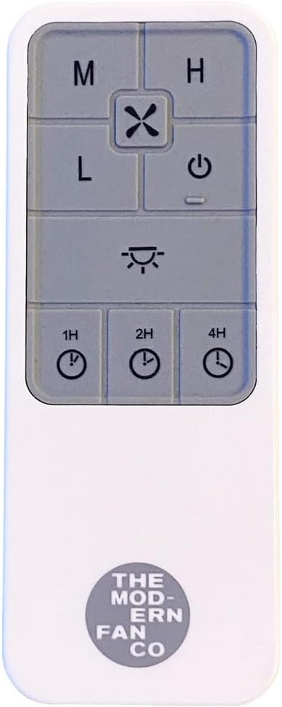 42" Gloss White Ceiling Fan with Maple Blades & Remote Control