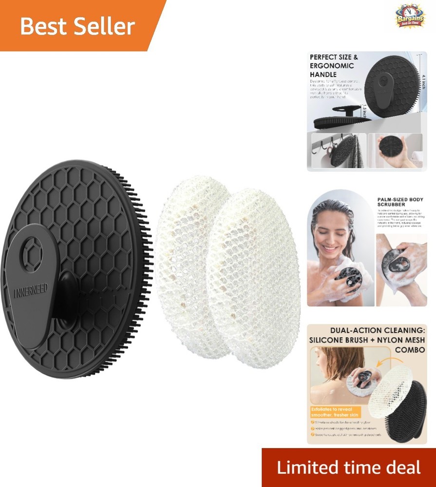 Dishwasher-Safe Silicone Scrubber with Exfoliating Mesh – Soothing Cleansing
