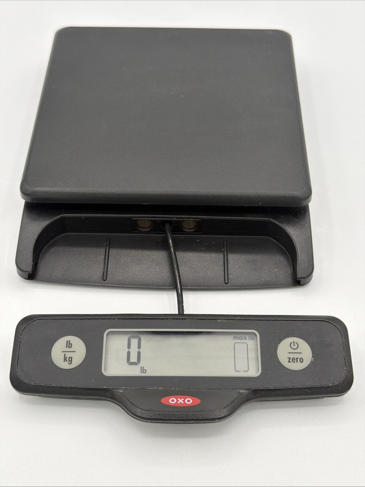 OXO Good Grips 5lb Digital Food Scale, Black, Pull-Out Display