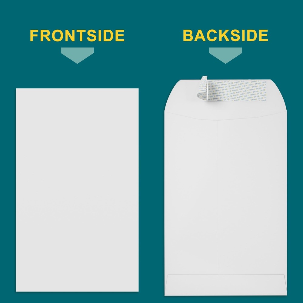 10x13 Envelopes Self Seal - 35 Pack - Open End White Mailing Envelopes for Ca...