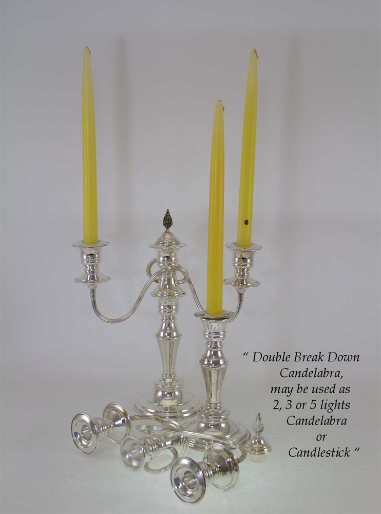 Candelabra, 3 Light, Beaded or Plain