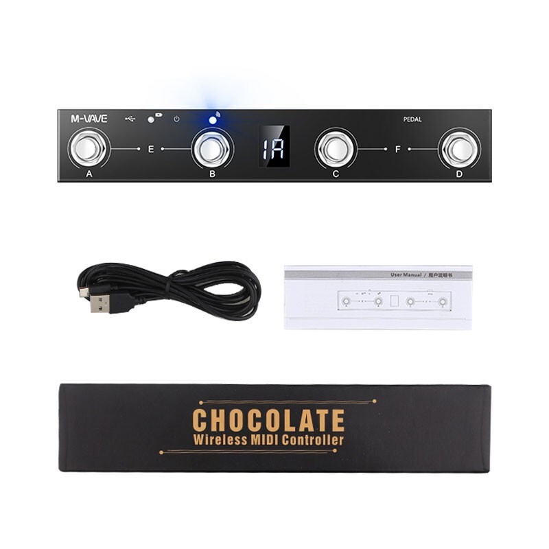 Chocolate MIDI Controller Multi-function Wireless MIDI Footswitch Programmable