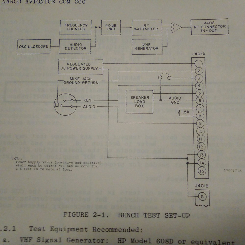 Narco Com 200 TSO Transceiver Install Manual